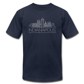 Indianapolis, Indiana T-Shirt - Skyline Unisex Indianapolis T Shirt - navy