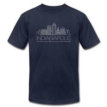 Indianapolis, Indiana T-Shirt - Skyline Unisex Indianapolis T Shirt - navy