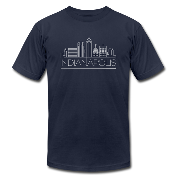 Indianapolis, Indiana T-Shirt - Skyline Unisex Indianapolis T Shirt - navy