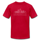 Indianapolis, Indiana T-Shirt - Skyline Unisex Indianapolis T Shirt - red