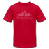 Indianapolis, Indiana T-Shirt - Skyline Unisex Indianapolis T Shirt - red