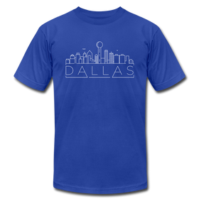 Dallas, Texas T-Shirt - Skyline Unisex Dallas T Shirt - royal blue