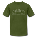 Dallas, Texas T-Shirt - Skyline Unisex Dallas T Shirt - olive