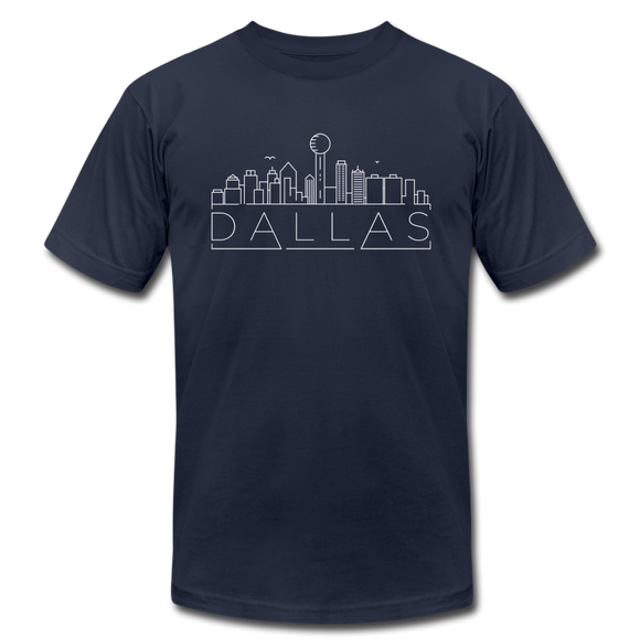 Dallas, Texas T-Shirt - Skyline Unisex Dallas T Shirt - navy