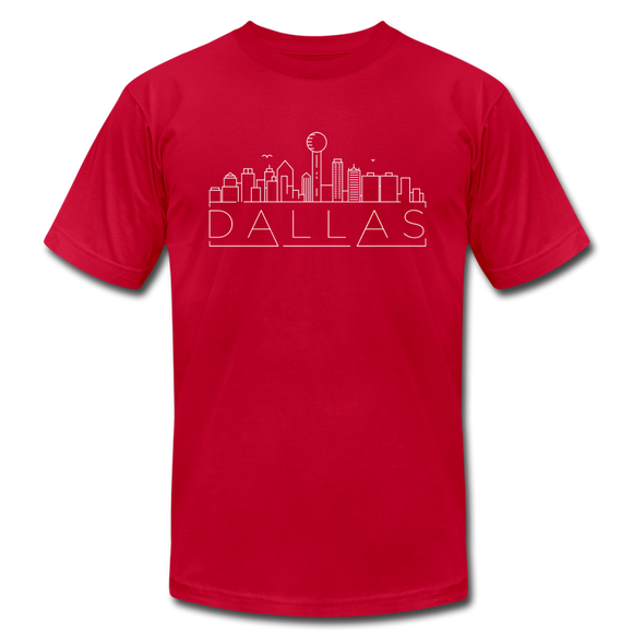 Dallas, Texas T-Shirt - Skyline Unisex Dallas T Shirt - red