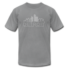 Detroit, Michigan T-Shirt - Skyline Unisex Detroit T Shirt - slate