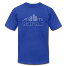 Detroit, Michigan T-Shirt - Skyline Unisex Detroit T Shirt - royal blue