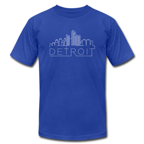 Detroit, Michigan T-Shirt - Skyline Unisex Detroit T Shirt - royal blue
