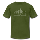 Detroit, Michigan T-Shirt - Skyline Unisex Detroit T Shirt - olive