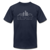 Detroit, Michigan T-Shirt - Skyline Unisex Detroit T Shirt - navy