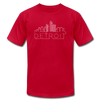 Detroit, Michigan T-Shirt - Skyline Unisex Detroit T Shirt - red