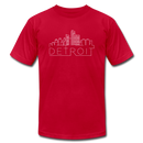 Detroit, Michigan T-Shirt - Skyline Unisex Detroit T Shirt - red