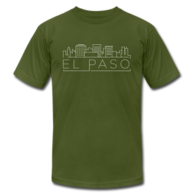 El Paso, Texas T-Shirt - Skyline Unisex El Paso T Shirt - olive