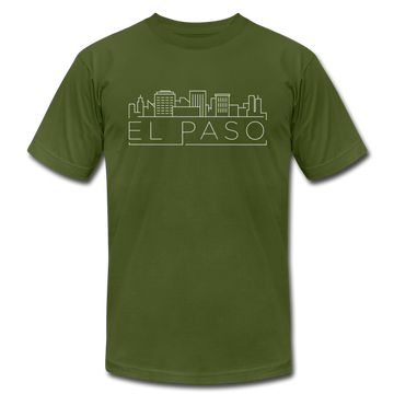 El Paso, Texas T-Shirt - Skyline Unisex El Paso T Shirt - olive