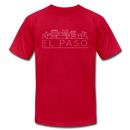El Paso, Texas T-Shirt - Skyline Unisex El Paso T Shirt - red