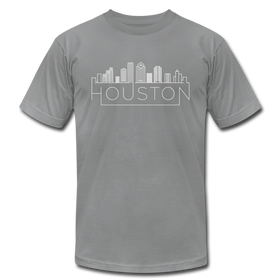 Houston, Texas T-Shirt - Skyline Unisex Houston T Shirt - slate