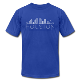 Houston, Texas T-Shirt - Skyline Unisex Houston T Shirt - royal blue