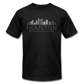 Houston, Texas T-Shirt - Skyline Unisex Houston T Shirt - black