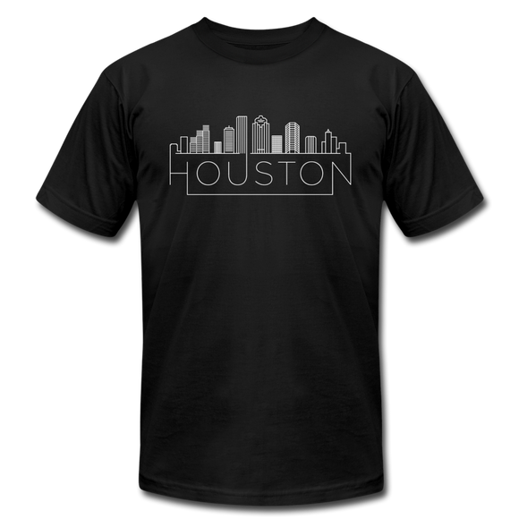 Houston, Texas T-Shirt - Skyline Unisex Houston T Shirt - black