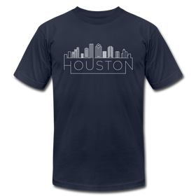 Houston, Texas T-Shirt - Skyline Unisex Houston T Shirt - navy
