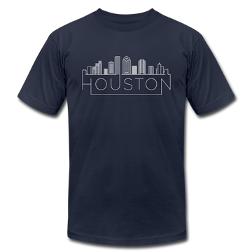 Houston, Texas T-Shirt - Skyline Unisex Houston T Shirt - navy