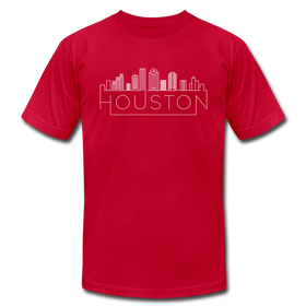Houston, Texas T-Shirt - Skyline Unisex Houston T Shirt - red