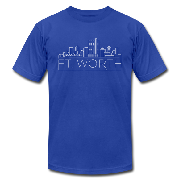 Fort Worth, Texas T-Shirt - Skyline Unisex Fort Worth T Shirt - royal blue