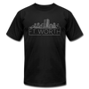 Fort Worth, Texas T-Shirt - Skyline Unisex Fort Worth T Shirt - black