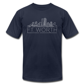 Fort Worth, Texas T-Shirt - Skyline Unisex Fort Worth T Shirt - navy
