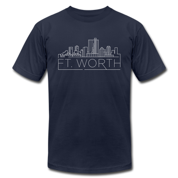 Fort Worth, Texas T-Shirt - Skyline Unisex Fort Worth T Shirt - navy
