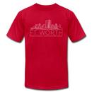 Fort Worth, Texas T-Shirt - Skyline Unisex Fort Worth T Shirt - red