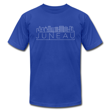 Juneau, Alaska T-Shirt - Skyline Unisex Juneau T Shirt - royal blue