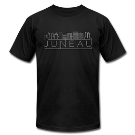 Juneau, Alaska T-Shirt - Skyline Unisex Juneau T Shirt - black