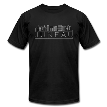 Juneau, Alaska T-Shirt - Skyline Unisex Juneau T Shirt - black