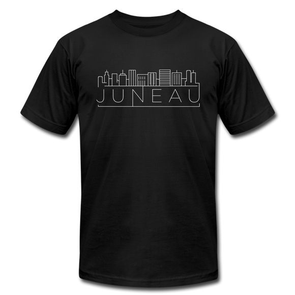 Juneau, Alaska T-Shirt - Skyline Unisex Juneau T Shirt - black