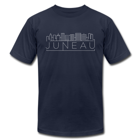 Juneau, Alaska T-Shirt - Skyline Unisex Juneau T Shirt - navy