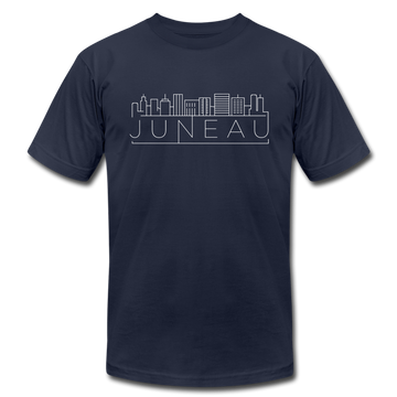 Juneau, Alaska T-Shirt - Skyline Unisex Juneau T Shirt - navy