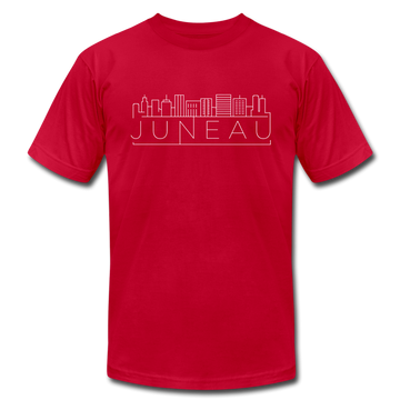 Juneau, Alaska T-Shirt - Skyline Unisex Juneau T Shirt - red