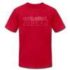 Juneau, Alaska T-Shirt - Skyline Unisex Juneau T Shirt - red
