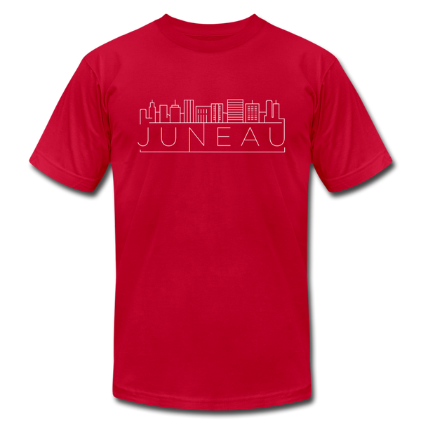 Juneau, Alaska T-Shirt - Skyline Unisex Juneau T Shirt - red