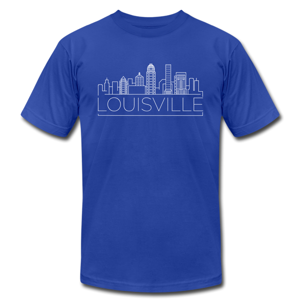 Louisville, Kentucky T-Shirt - Skyline Unisex Louisville T Shirt - royal blue