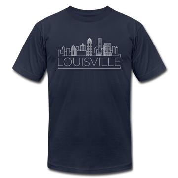 Louisville, Kentucky T-Shirt - Skyline Unisex Louisville T Shirt - navy