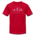 Louisville, Kentucky T-Shirt - Skyline Unisex Louisville T Shirt - red