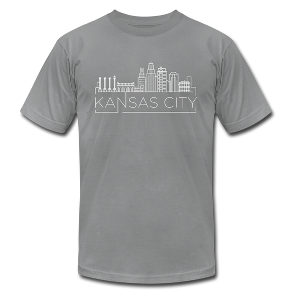 Kansas City, Missouri T-Shirt - Skyline Unisex Kansas City T Shirt - slate