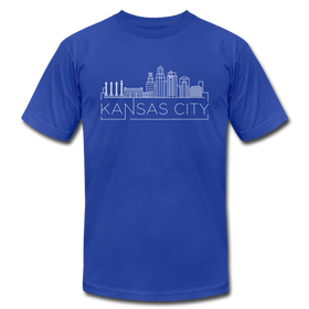 Kansas City, Missouri T-Shirt - Skyline Unisex Kansas City T Shirt - royal blue