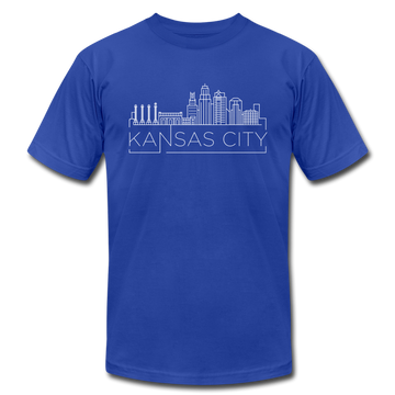 Kansas City, Missouri T-Shirt - Skyline Unisex Kansas City T Shirt - royal blue