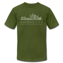 Kansas City, Missouri T-Shirt - Skyline Unisex Kansas City T Shirt - olive