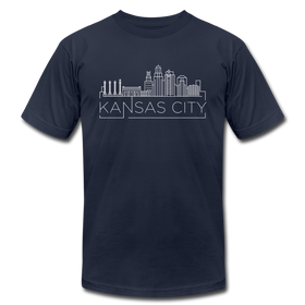 Kansas City, Missouri T-Shirt - Skyline Unisex Kansas City T Shirt - navy