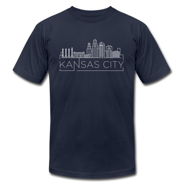 Kansas City, Missouri T-Shirt - Skyline Unisex Kansas City T Shirt - navy
