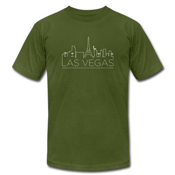 Las Vegas, Nevada T-Shirt - Skyline Unisex Las Vegas T Shirt - olive